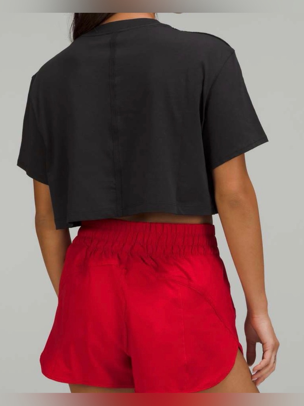 Lululemon Women 4 Black All Yours Cropped T-Shirt Athletic Activewear Athleisure - Picture 2 of 14